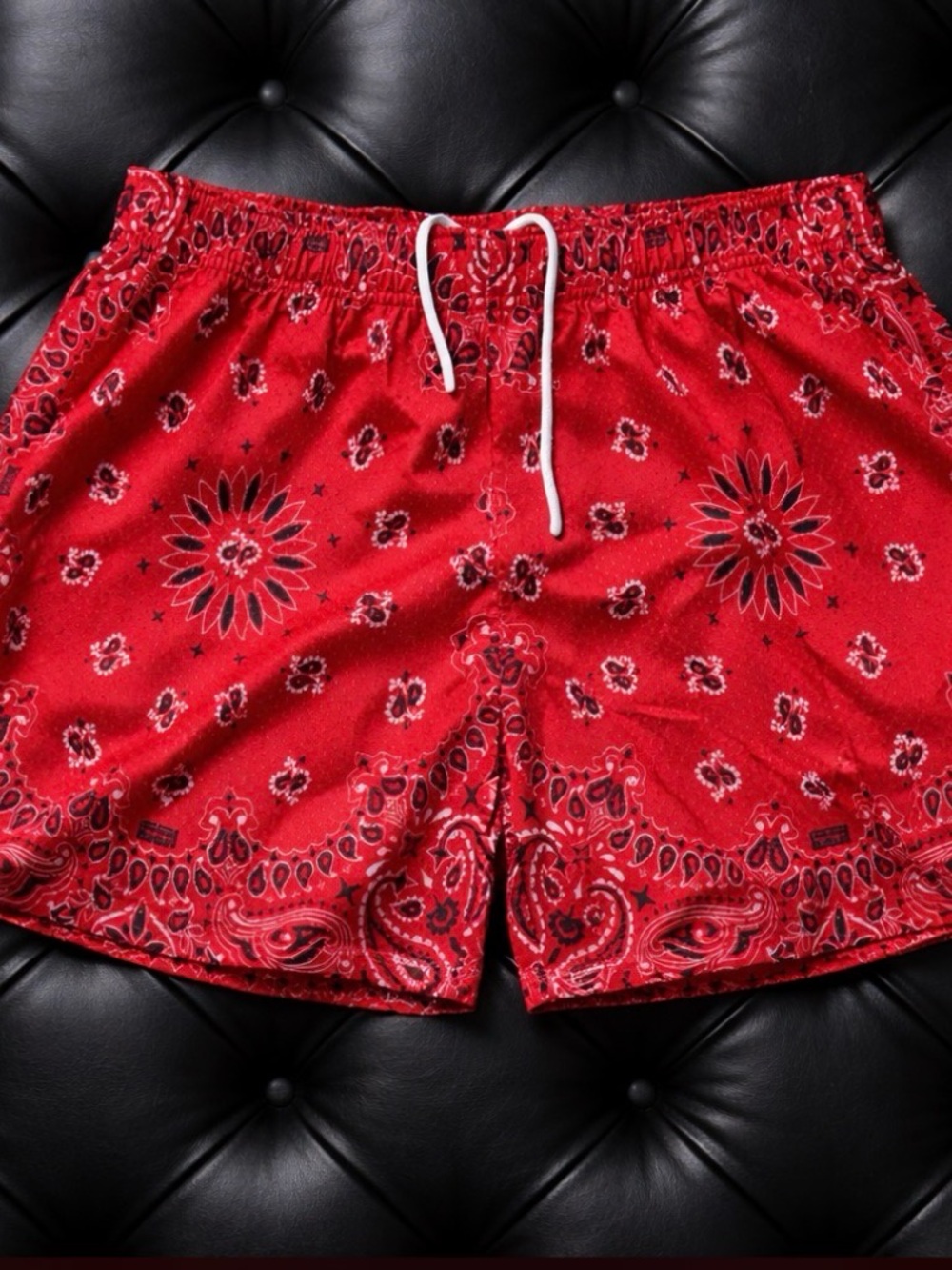 Bravest Studios Red and Black Printed Athletic Shorts NWT